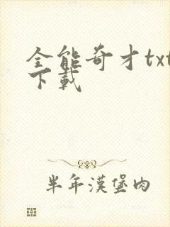 全能奇才txt下载