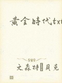 黄金时代txt