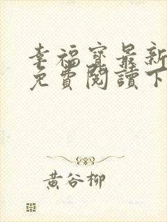 幸福宝最新章节免费阅读下载