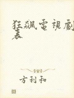 狂飙电视剧演员表