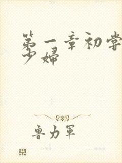 第一章初尝极品少妇