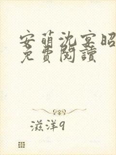 安萌沈宴昭小说免费阅读