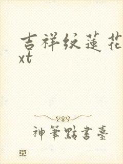 吉祥纹莲花楼txt