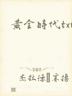 黄金时代txt