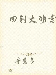 回到大明当才子