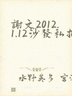 谢文2012.1.12沙发私拍