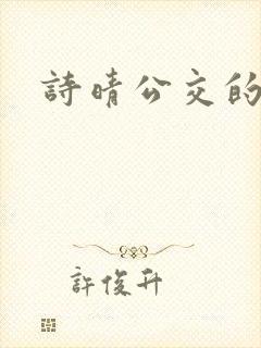 诗晴公交的小说