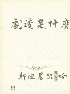 剧透是什么意思