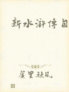 新水浒传目录