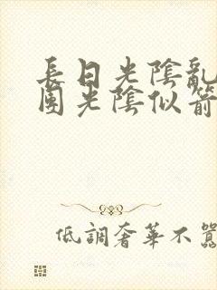 长日光阴乱作一团光阴似箭笔趣