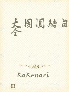 大团圆结目录大全