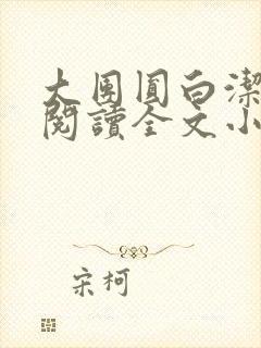 大团圆白洁免费阅读全文小说