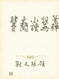 肆火小说笔趣免费阅读无弹窗