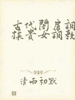 古代闺房调教h揉贵女调教记