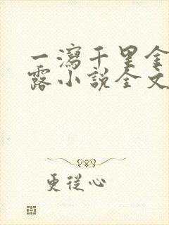 一泻千里金银花露小说全文免费阅读