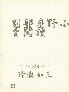 别那么野小说免费阅读