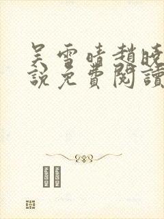 吴雪晴赵晓东小说免费阅读