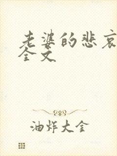 老婆的悲哀小说全文