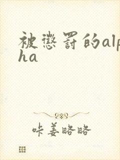 被惩罚的alpha