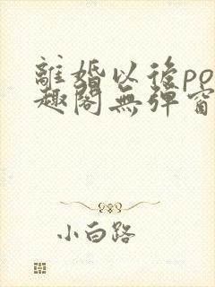 离婚以后po笔趣阁无弹窗