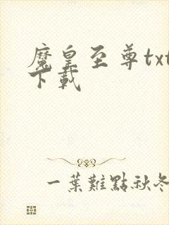 魔皇至尊txt下载