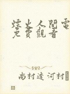 烟火人间电视剧免费观看