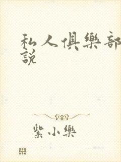 私人俱乐部 小说