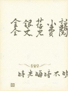 金银花小说在线全文免费阅读