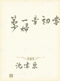 第一章初尝极品少妇