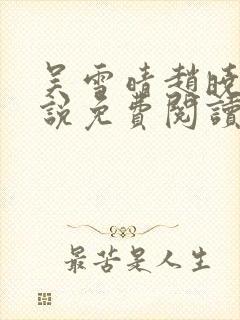 吴雪晴赵晓东小说免费阅读