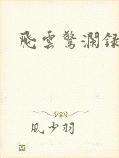 飞云惊澜录