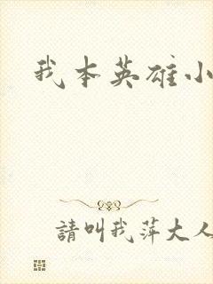 我本英雄小说
