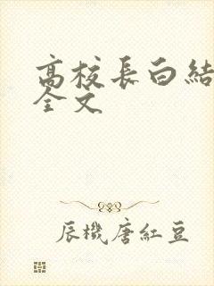 高校长白结小说全文