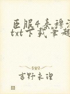 臣服4秦穆沈流txt下载笔趣阁