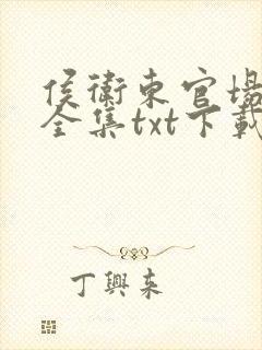 侯卫东官场笔记全集txt下载