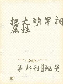 把大明星调成专属性