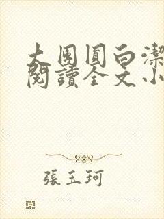 大团圆白洁免费阅读全文小说