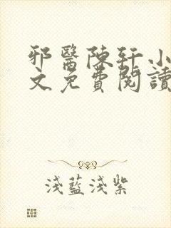 邪医陈轩小说全文免费阅读