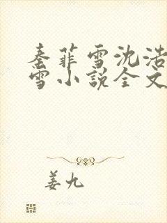 秦菲雪沈浩秦菲雪小说全文免费阅读求书