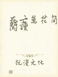 死亡万花简小说阅读