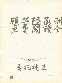 顾芒陆承洲小说免费阅读全文免费阅读下载