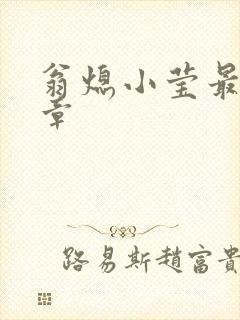 翁熄小莹最新节章