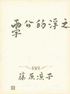 两公的浮之手中字