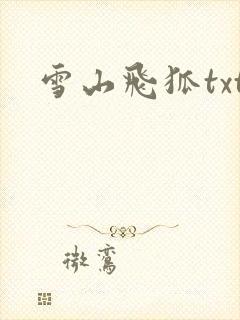 雪山飞狐txt