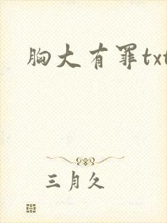 胸大有罪txt
