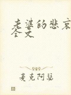 老婆的悲哀小说全文