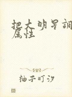 把大明星调成专属性