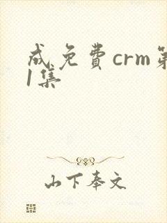 成免费crm第1集