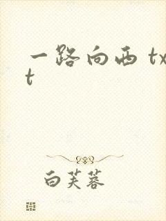 一路向西 txt