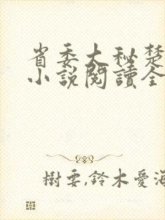 省委大秘楚东恒小说阅读全文